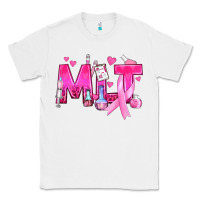 White Medical Laboratory Technician Breast Cancer Classic Tee - texasbilliewilder