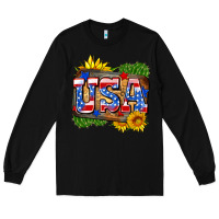 Black usa Long Sleeve Tee - Zillion Design Studio