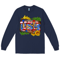 Navy usa Long Sleeve Tee - Zillion Design Studio