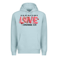 Blue Mist let all that you do be done in love 1 corinthıans Premium Hoodie - MaliasSmallBusiness