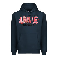 Navy let all that you do be done in love 1 corinthıans Premium Hoodie - MaliasSmallBusiness