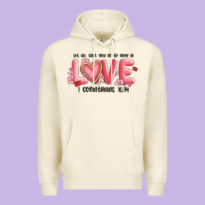 Let All That You Do Be Done In Love 1 Corinthıans Premium Hoodie Designed By Maliassmallbusiness