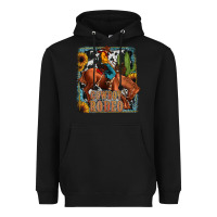 Black cowboy rodeo Heavyweight Hoodie - JahusDesignShop