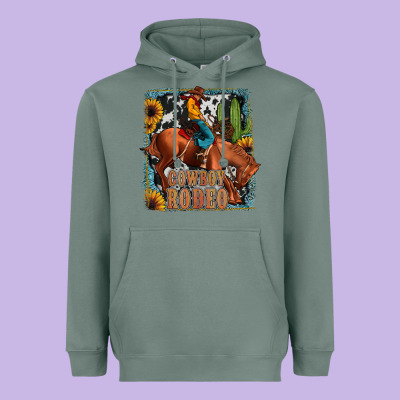 Cowboy Rodeo Heavyweight Hoodie Designed By Jahusdesignshop