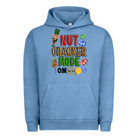 Pigment Pebble Blue Nutcracker mode on Urban Hoodie - NancyCooperArtShop
