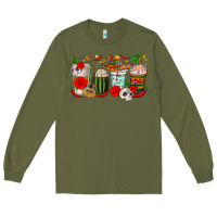 Army Green hispanic heritage month coffee cups Long Sleeve Tee - texasbilliewilder
