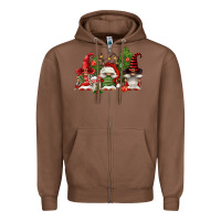 Chestnut christmas gnomies Zipper Hoodie - FaDigitalArtStudio
