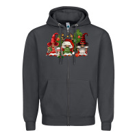Smoke christmas gnomies Zipper Hoodie - FaDigitalArtStudio
