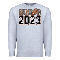 Heather Grey senior 2023 american football Premium Sweatshirt - AdoDesignShop