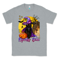 Heather Grey spooky babe black witch cat Classic Tee - BundleAndBundleShop