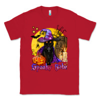 Red spooky babe black witch cat Classic Tee - BundleAndBundleShop