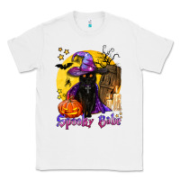 White spooky babe black witch cat Classic Tee - BundleAndBundleShop