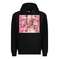 Black cafecito y chisme valentine's day Premium Hoodie - MaliasSmallBusiness