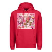 Cardinal cafecito y chisme valentine's day Premium Hoodie - MaliasSmallBusiness