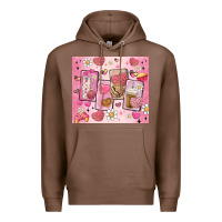 Chestnut cafecito y chisme valentine's day Premium Hoodie - MaliasSmallBusiness