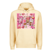 Pina Colada cafecito y chisme valentine's day Premium Hoodie - MaliasSmallBusiness