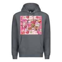 Rock cafecito y chisme valentine's day Premium Hoodie - MaliasSmallBusiness