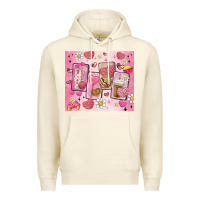 Sandshell cafecito y chisme valentine's day Premium Hoodie - MaliasSmallBusiness