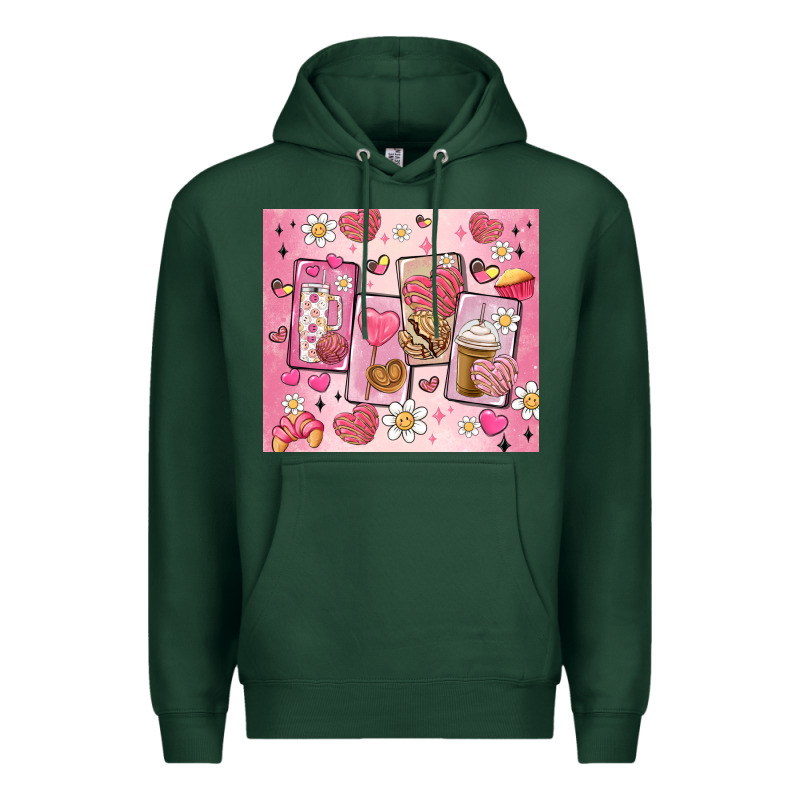 Cafecito Y Chisme Valentine's Day Premium Hoodie by MaliasSmallBusiness | Teevron