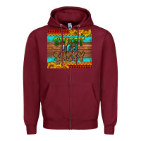 Burgundy sweet and sassy Juneteenth Zipper Hoodie - HRA Design Shop