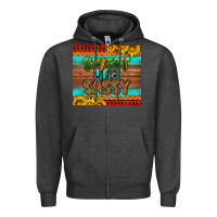 Charcoal Heather sweet and sassy Juneteenth Zipper Hoodie - HRA Design Shop