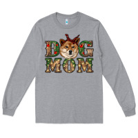 Heather Grey dog mom shiba inu Long Sleeve Tee - RanaPortraitStore
