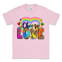 Bubblegum Pink Choose love Classic Tee - Zillion Design Studio