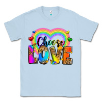 Dusty Blue Choose love Classic Tee - Zillion Design Studio