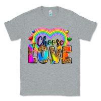 Heather Grey Choose love Classic Tee - Zillion Design Studio