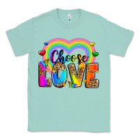Seafoam Choose love Classic Tee - Zillion Design Studio