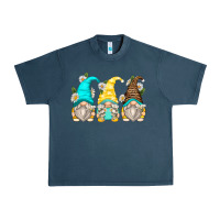 Midnight Navy daisy gnomes Urban Heavy Tee - Zillion Design Studio
