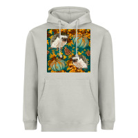 Moon Dust hedgehog and pumpkins seamless pattern Heavyweight Hoodie - BundleAndBundleShop
