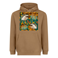 Toasted Coconut hedgehog and pumpkins seamless pattern Heavyweight Hoodie - BundleAndBundleShop
