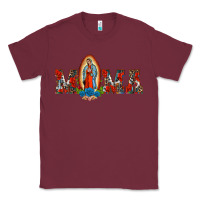 Burgundy mama our lady of guadalupe Classic Tee - BarkalooDesign