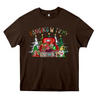 Chocolate Brown hanging with my gnomies Heavy Core Tee - CowhideDigitalArt