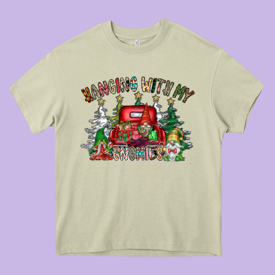 Hanging With My Gnomies Heavy Core Tee Designed By Cowhidedigitalart
