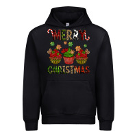 Black Merry Christmas cupcakes Urban Hoodie - NancyCooperArtShop
