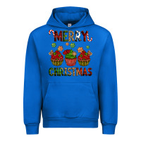 Cobalt Merry Christmas cupcakes Urban Hoodie - NancyCooperArtShop