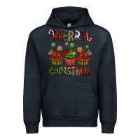 Navy Merry Christmas cupcakes Urban Hoodie - NancyCooperArtShop