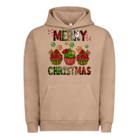 Pigment Burro Merry Christmas cupcakes Urban Hoodie - NancyCooperArtShop