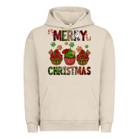 Pigment French Oak Merry Christmas cupcakes Urban Hoodie - NancyCooperArtShop
