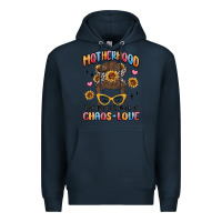 Navy motherhood the perfect mix of chaos and love Premium Hoodie - MaliasSmallBusiness