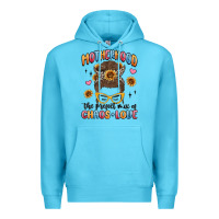 Ocean Blue motherhood the perfect mix of chaos and love Premium Hoodie - MaliasSmallBusiness