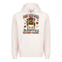 Pale Pink motherhood the perfect mix of chaos and love Premium Hoodie - MaliasSmallBusiness
