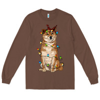 Chestnut christmas lights shiba inu Long Sleeve Tee - RanaPortraitStore