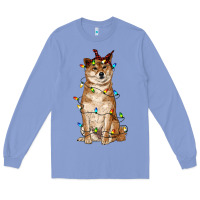 Colony Blue christmas lights shiba inu Long Sleeve Tee - RanaPortraitStore