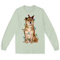 Matcha christmas lights shiba inu Long Sleeve Tee - RanaPortraitStore