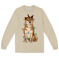 Mushroom christmas lights shiba inu Long Sleeve Tee - RanaPortraitStore