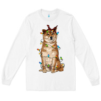 White christmas lights shiba inu Long Sleeve Tee - RanaPortraitStore
