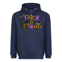 Navy trick or treat Heavyweight Hoodie - BundleAndBundleShop